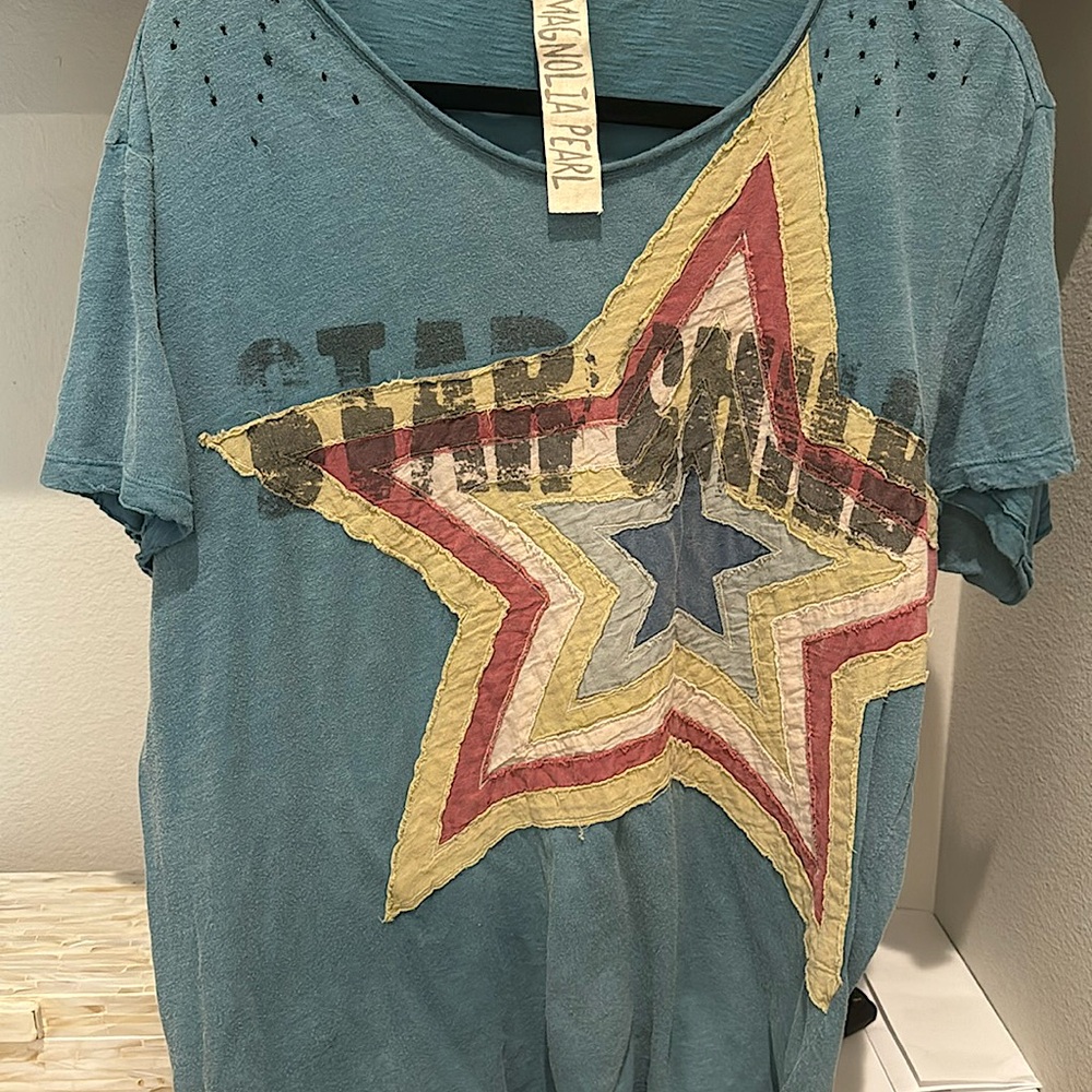 Magnolia Pearl distressed t-shirt